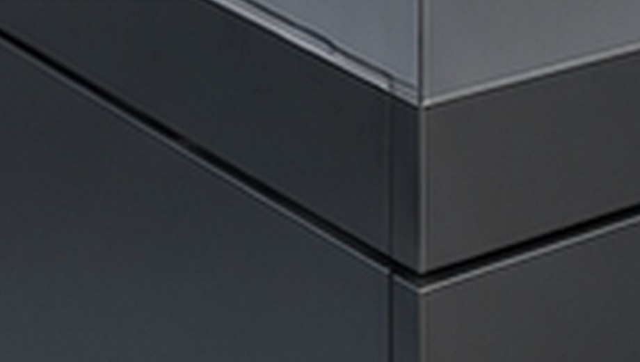 Close-up of ACM panel seams and corner detail
