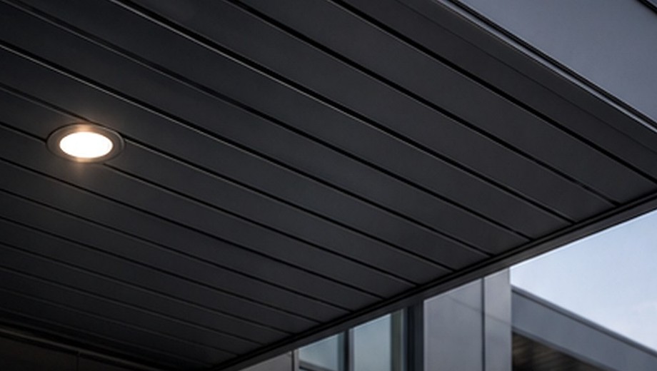 Close-up of soffit and fascia integration